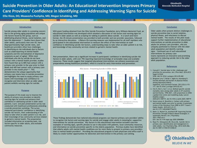 Rizzo Suicide Prevention In Older Adults Poster